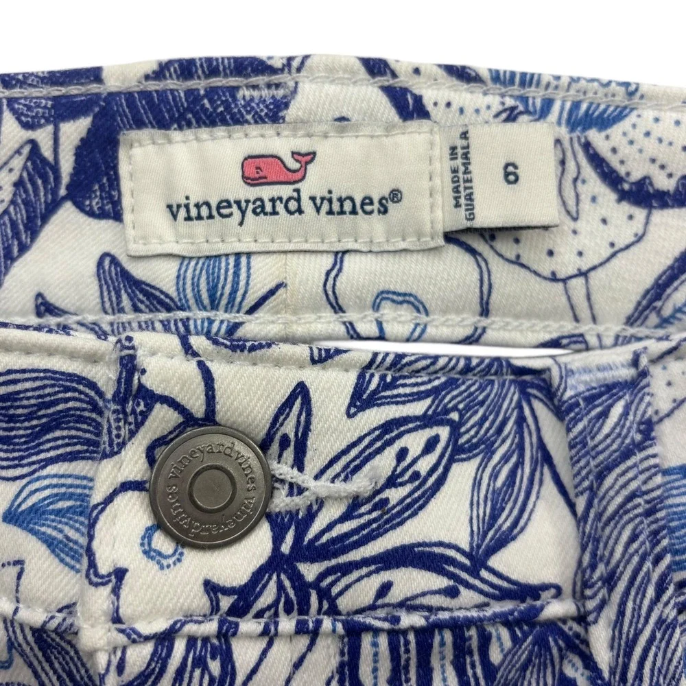 Vineyard Vines Womens Size 6 Skinny Jeans White Cap Cordia Floral Print New NWT‎ - Picture 11 of 16